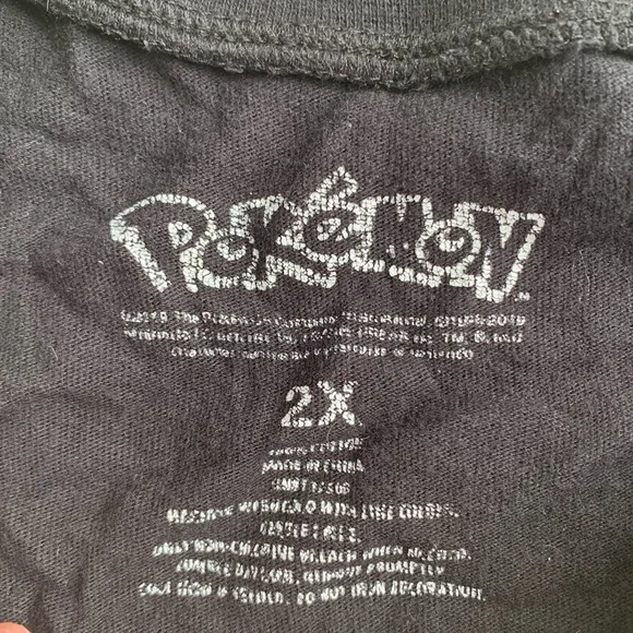 Pokemon Black Pikachu Graphic Tunic with White Sleeve Stripes - Picture 4 of 4